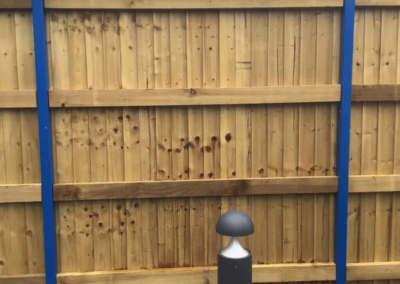 Closeboard steel post fence