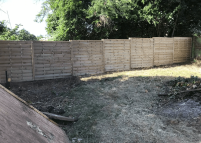 Panel fencing completed by Wyatt Fencing