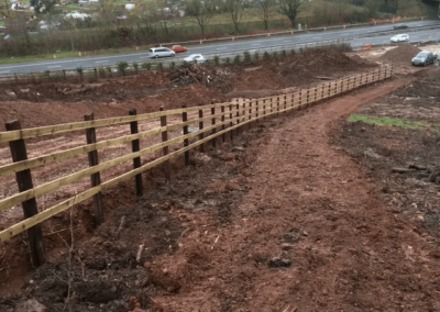 Post and rail fencing