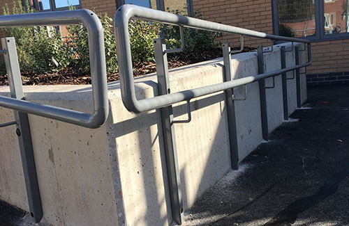 Railings and street furniture